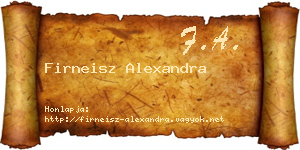 Firneisz Alexandra névjegykártya